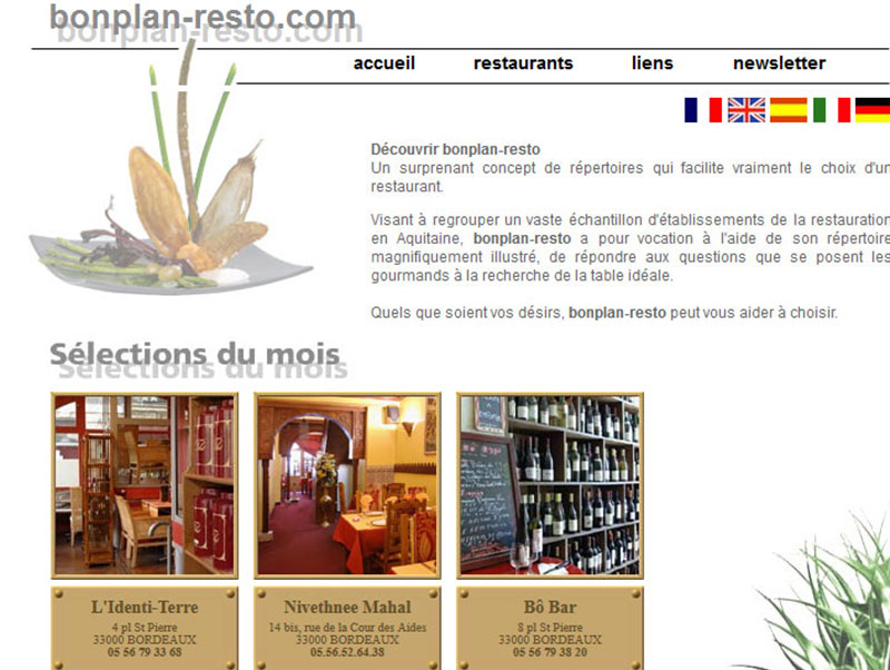 bonplan-resto, contenu